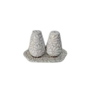 Set Pimentero y Salero con charola de cerámica Pintada a mano