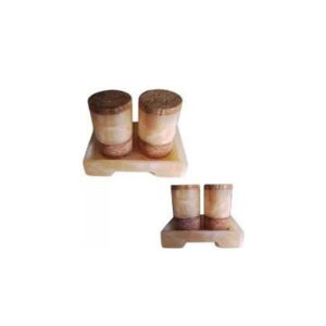 Set Pimentero y Salero con charola de onix